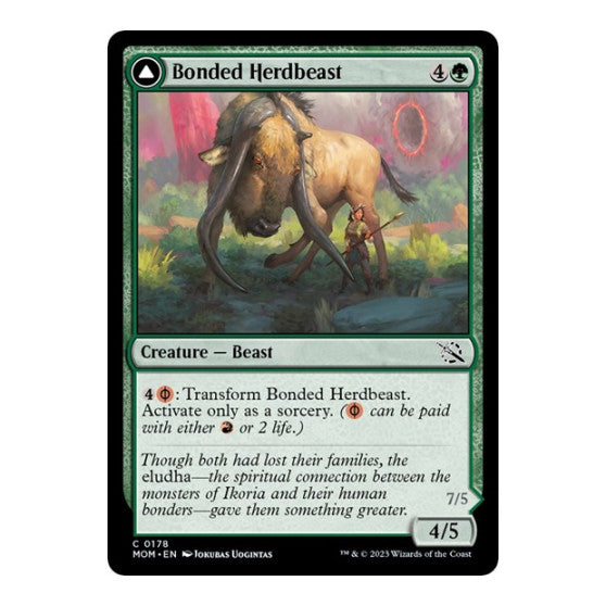 Bonded Herdbeast (MOM) #178 Common March of the Machine Magic: The Gathering: 2023