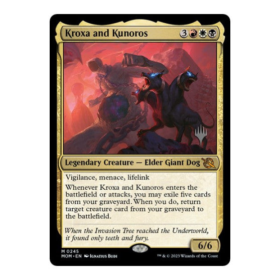 Kroxa and Kunoros (PPMOM) #245 Mythic Rare (Lightly Played) Promo Pack: March of the Machine Magic: The Gathering: 2023