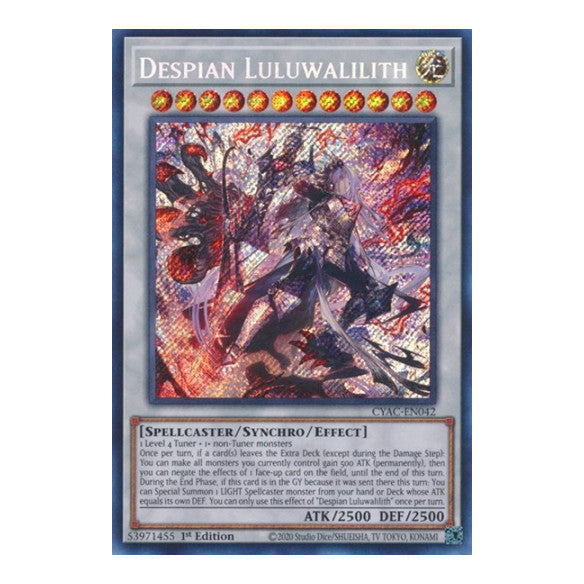 Despian Luluwalilith (CYAC) #CYAC-EN042 Secret Rare (1st Edition Near Mint) Cyberstorm Access YuGiOh: 2023