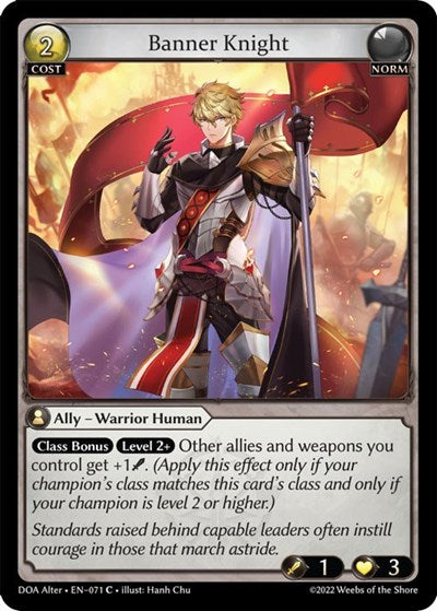 Banner Knight (DOA Alter) #071 Common (Lightly Played) Dawn of Ashes Alter Edition Grand Archive TCG: 2023