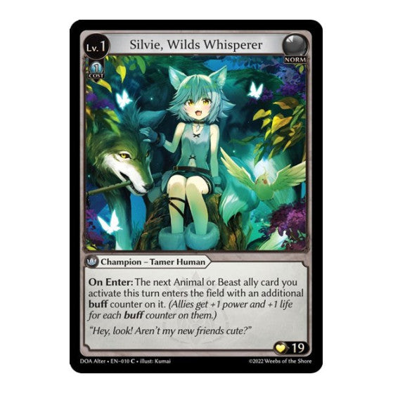 Silvie, Wilds Whisperer (DOA Alter) #010 Common (Lightly Played) Dawn of Ashes Alter Edition Grand Archive TCG: 2023