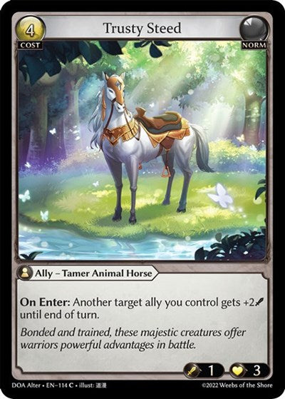 Trusty Steed (DOA Alter) #114 Common (Lightly Played) Dawn of Ashes Alter Edition Grand Archive TCG: 2023