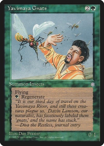 Yavimaya Gnats (ICE) #280 Uncommon (Heavily Played) Ice Age Magic: The Gathering: 1995