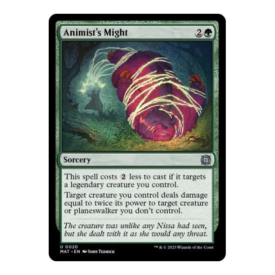 Animist's Might (MAT) #20 Uncommon March of the Machine: The Aftermath Magic: The Gathering: 2023