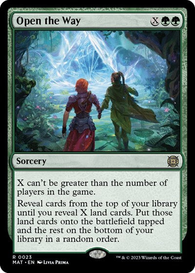 Open the Way (MAT) #23 Rare (Near Mint) March of the Machine: The Aftermath Magic: The Gathering: 2023