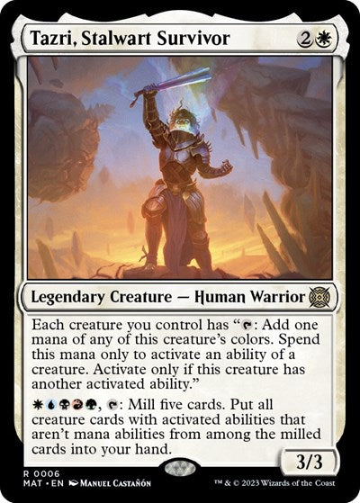 Tazri Stalwart Survivor (MAT) #6 Rare (Near Mint) March of the Machine: The Aftermath Magic: The Gathering: 2023