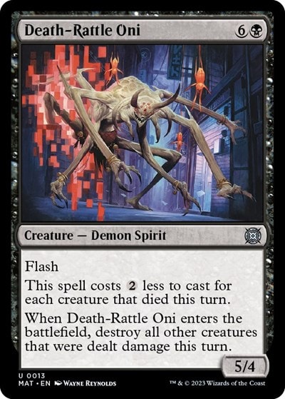 Death Rattle Oni (MAT) #13 Uncommon (Lightly Played) March of the Machine: The Aftermath Magic: The Gathering: 2023