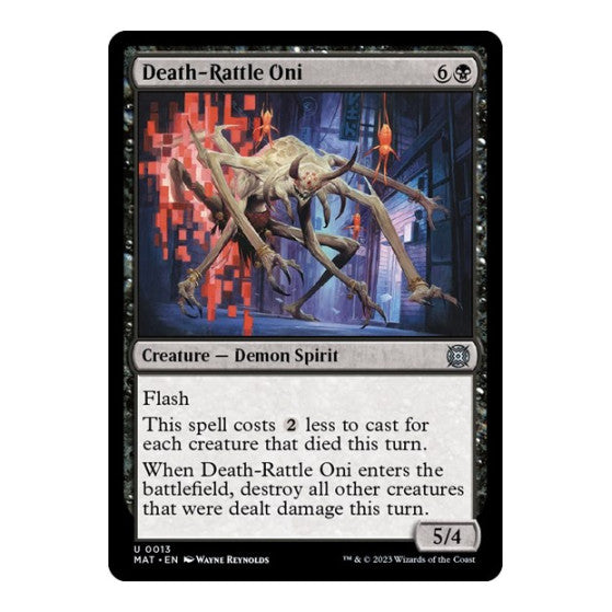 Death-Rattle Oni (MAT) #13 Uncommon March of the Machine: The Aftermath Magic: The Gathering: 2023