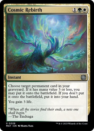 Cosmic Rebirth (MAT) #28 Uncommon (Lightly Played) March of the Machine: The Aftermath Magic: The Gathering: 2023