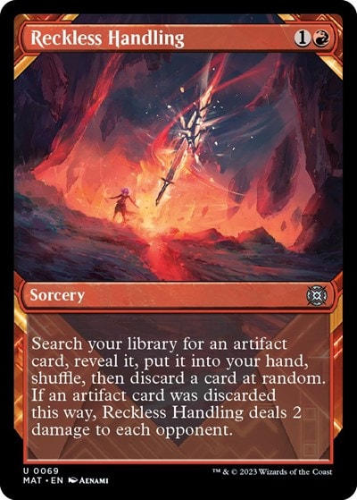 Reckless Handling Showcase (MAT) #69 Uncommon (Lightly Played) March of the Machine: The Aftermath Magic: The Gathering: 2023