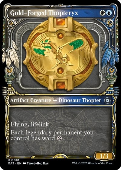 Gold Forged Thopteryx Showcase (MAT) #81 Uncommon (Lightly Played) March of the Machine: The Aftermath Magic: The Gathering: 2023