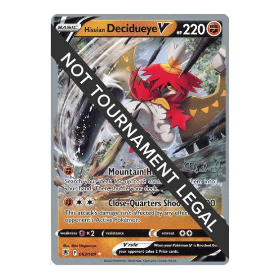 Hisuian Decidueye V 2022 Ondrej Skubal (WCD) #083/189 Ultra Rare (Near Mint) World Championship Decks Pokemon: 2018