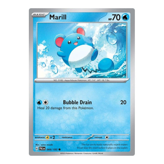 Marill 044 193 (PAL) #044/193 Common (Near Mint) SV02: Paldea Evolved Pokemon: 2023