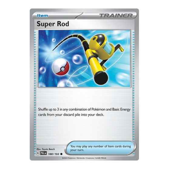 Super Rod 188 193 (PAL) #188/193 Common (Near Mint) SV02: Paldea Evolved Pokemon: 2023