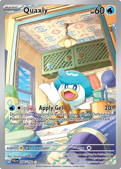 Quaxly 206 193 (PAL) #206/193 Illustration Rare (Holofoil Near Mint) SV02: Paldea Evolved Pokemon: 2023