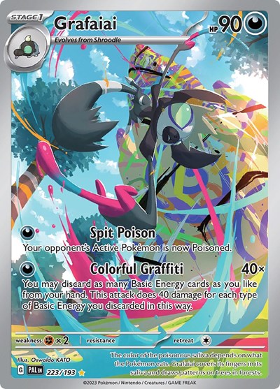 Grafaiai 223 193 (PAL) #223/193 Illustration Rare (Holofoil Near Mint) SV02: Paldea Evolved Pokemon: 2023