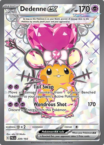 Dedenne ex 239 193 (PAL) #239/193 Ultra Rare (Holofoil Lightly Played) SV02: Paldea Evolved Pokemon: 2023
