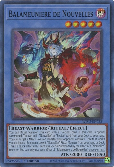 Balameuniere de Nouvelles (WISU) #WISU-EN033 Super Rare (1st Edition Damaged) Wild Survivors YuGiOh: 2023
