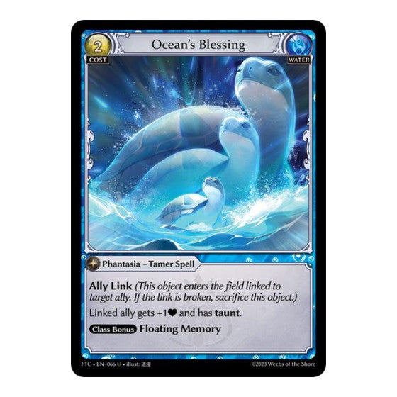 Ocean's Blessing (FTC) #066 Uncommon (Lightly Played) Fractured Crown Grand Archive TCG: 2023