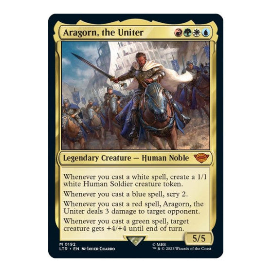 Aragorn the Uniter (LTR) #192 Mythic Rare (Near Mint) Universes Beyond: The Lord of the Rings: Tales of Middle-earth Magic: The Gathering: 2023