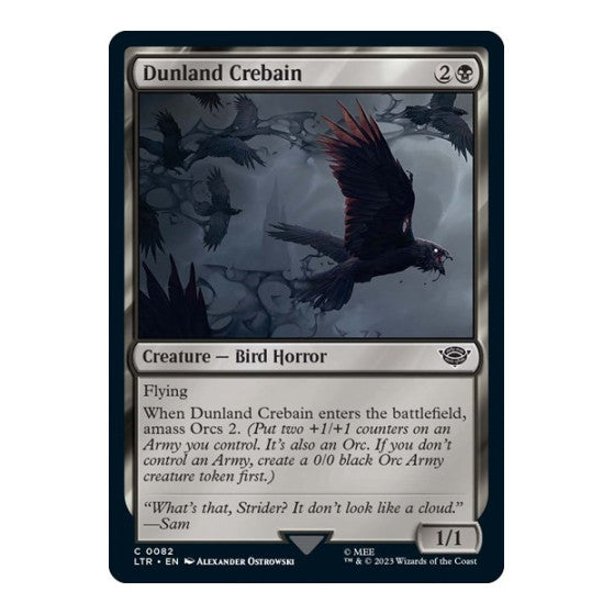 Dunland Crebain (LTR) #82 Common Universes Beyond: The Lord of the Rings: Tales of Middle-earth Magic: The Gathering: 2023