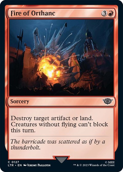 Fire of Orthanc (LTR) #127 Common Universes Beyond: The Lord of the Rings: Tales of Middle-earth Magic: The Gathering: 2023