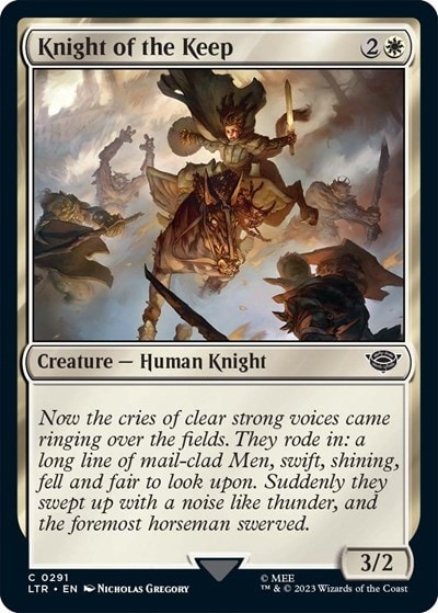 Knight of the Keep (LTR) #291 Common (Lightly Played) Universes Beyond: The Lord of the Rings: Tales of Middle-earth Magic: The Gathering: 2023
