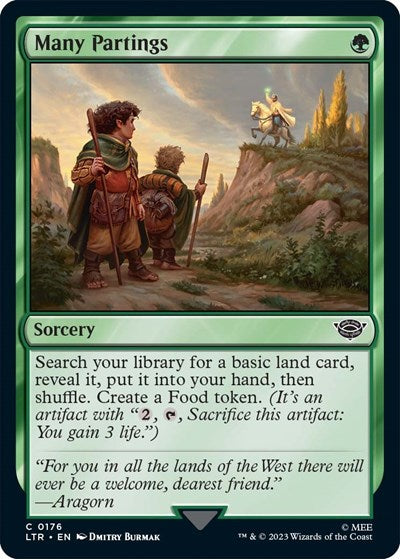 Many Partings (LTR) #176 Common Universes Beyond: The Lord of the Rings: Tales of Middle-earth Magic: The Gathering: 2023