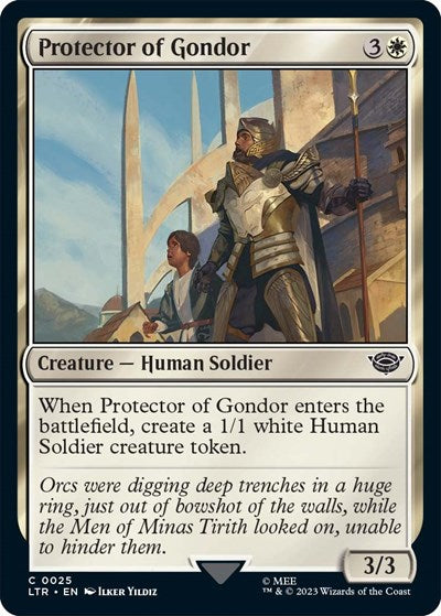 Protector of Gondor (LTR) #25 Common (Lightly Played) Universes Beyond: The Lord of the Rings: Tales of Middle-earth Magic: The Gathering: 2023