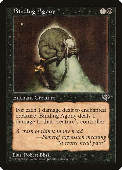Binding Agony (MIR) #106 Common (Moderately Played) Mirage Magic: The Gathering: 1996