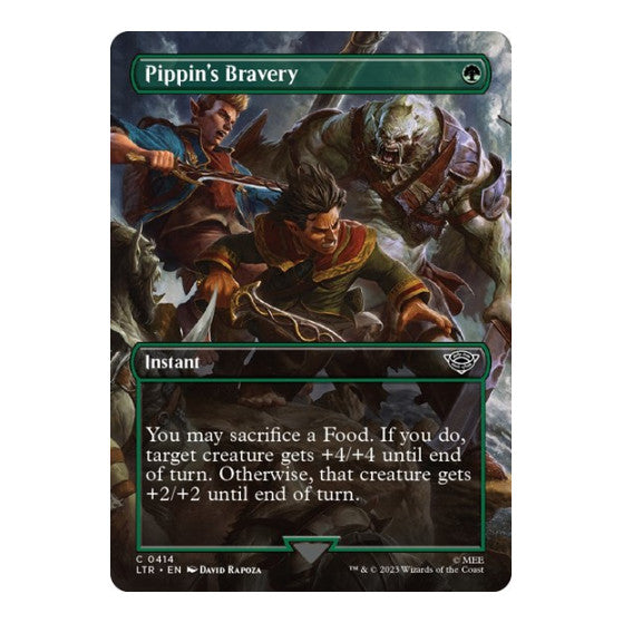 Pippins Bravery Borderless (LTR) #414 Common Universes Beyond: The Lord of the Rings: Tales of Middle-earth Magic: The Gathering: 2023