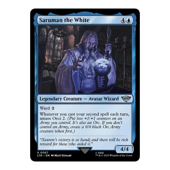 Saruman the White (LTR) #67 Uncommon Universes Beyond: The Lord of the Rings: Tales of Middle-earth Magic: The Gathering: 2023