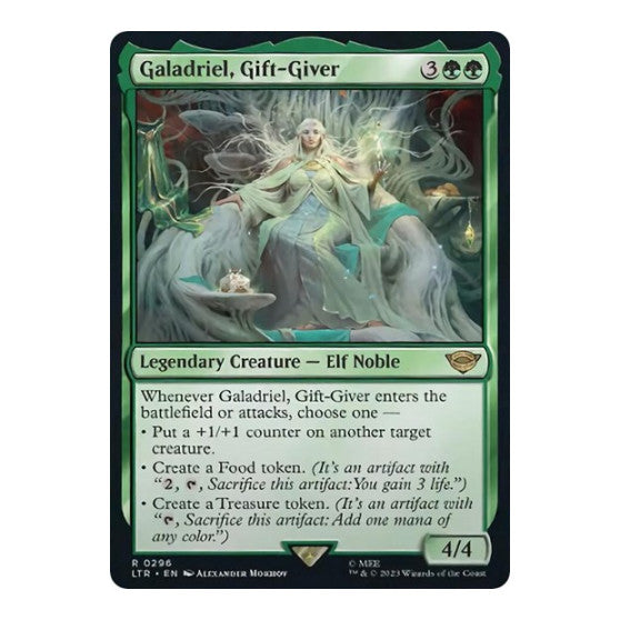 Galadriel Gift Giver (LTR) #296 Rare (Lightly Played) Universes Beyond: The Lord of the Rings: Tales of Middle-earth Magic: The Gathering: 2023