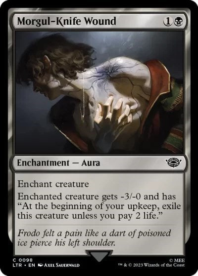 Morgul Knife Wound (LTR) #98 Common (Foil Lightly Played) Universes Beyond: The Lord of the Rings: Tales of Middle-earth Magic: The Gathering: 2023