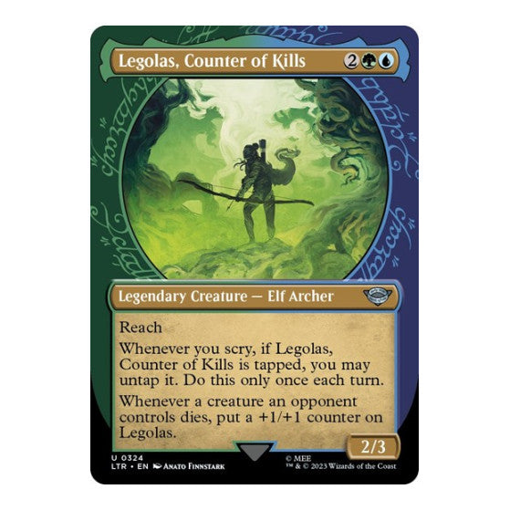 Legolas Counter of Kills Showcase (LTR) #324 Uncommon (Lightly Played) Universes Beyond: The Lord of the Rings: Tales of Middle-earth Magic: The Gathering: 2023