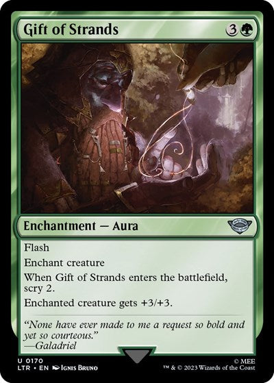 Gift of Strands (LTR) #170 Uncommon (Lightly Played) Universes Beyond: The Lord of the Rings: Tales of Middle-earth Magic: The Gathering: 2023