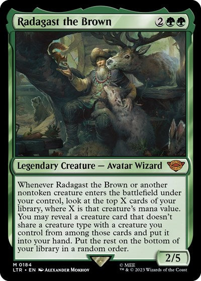 Radagast the Brown (LTR) #184 Mythic Rare (Near Mint) Universes Beyond: The Lord of the Rings: Tales of Middle-earth Magic: The Gathering: 2023