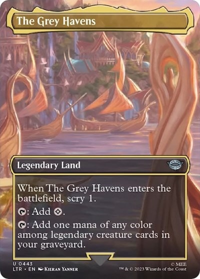 The Grey Havens Borderless (LTR) #443 Uncommon (Lightly Played) Universes Beyond: The Lord of the Rings: Tales of Middle-earth Magic: The Gathering: 2023
