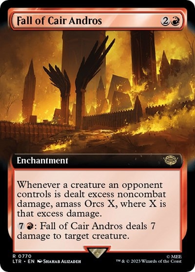 Fall of Cair Andros Extended Art Surge Foil (LTR) #770 Rare (Foil Near Mint) Universes Beyond: The Lord of the Rings: Tales of Middle-earth Magic: The Gathering: 2023