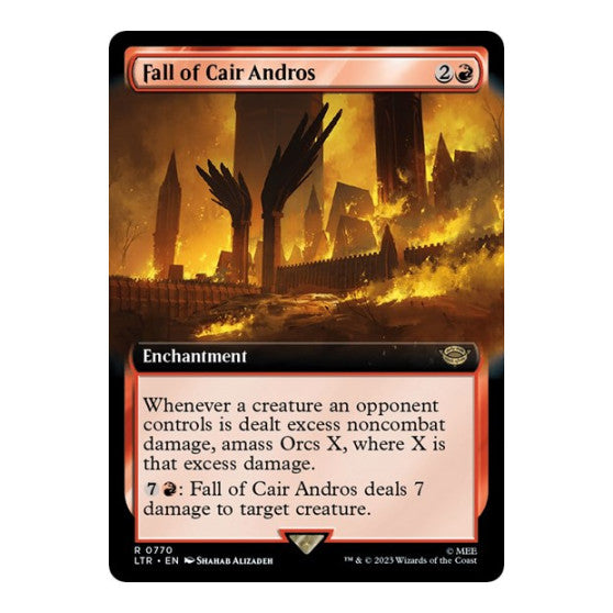 Fall of Cair Andros (Extended Art) (Surge Foil) (LTR) #770 Rare (Foil Near Mint) Universes Beyond: The Lord of the Rings: Tales of Middle-earth Magic: The Gathering: 2023