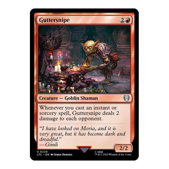 Guttersnipe (LTC) #220 Uncommon (Lightly Played) Commander: The Lord of the Rings: Tales of Middle-earth Magic: The Gathering: 2023