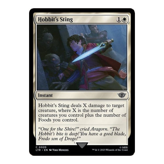 Hobbits Sting (LTR) #20 Common Universes Beyond: The Lord of the Rings: Tales of Middle-earth Magic: The Gathering: 2023