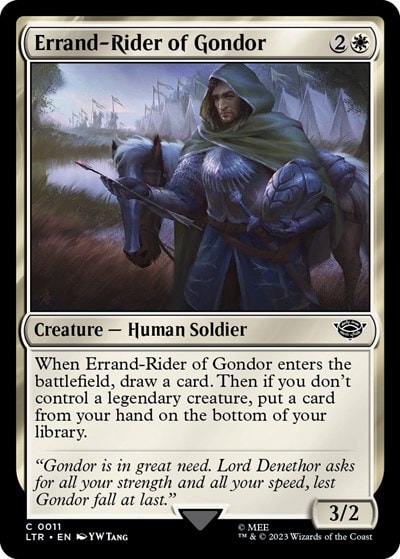 Errand Rider of Gondor (LTR) #11 Common Universes Beyond: The Lord of the Rings: Tales of Middle-earth Magic: The Gathering: 2023