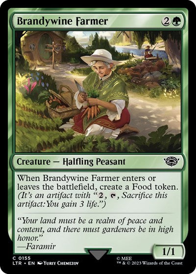 Brandywine Farmer (LTR) #155 Common (Lightly Played) Universes Beyond: The Lord of the Rings: Tales of Middle-earth Magic: The Gathering: 2023