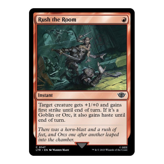 Rush the Room (LTR) #147 Common (Lightly Played) Universes Beyond: The Lord of the Rings: Tales of Middle-earth Magic: The Gathering: 2023