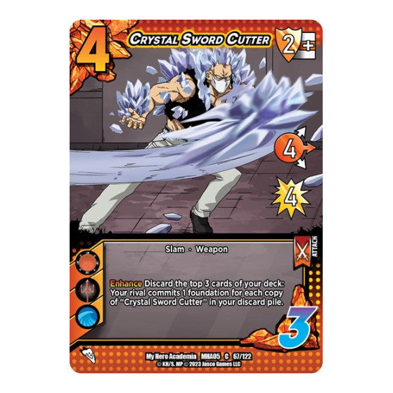 Crystal Sword Cutter (MHA5) #67/122 Common (Lightly Played) UniVersus: My Hero Academia: Undaunted Raid UniVersus: 2023