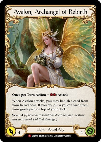 Figment of Rebirth Avalon Archangel of Rebirth (DTD) #DTD009 Majestic (Near Mint) Dusk till Dawn Flesh and Blood TCG: 2023