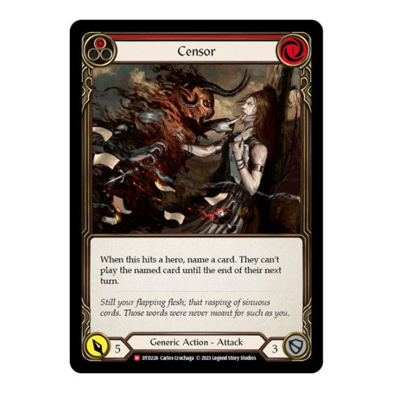 Censor (DTD) #DTD226 Majestic Dusk till Dawn Flesh and Blood TCG: 2023
