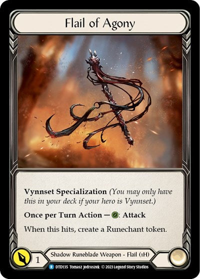Flail of Agony (DTD) #DTD135 Rare (Near Mint) Dusk till Dawn Flesh and Blood TCG: 2023