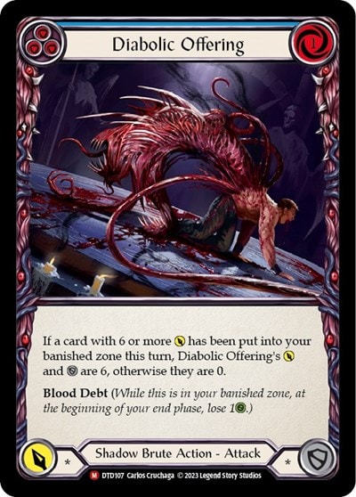 Diabolic Offering (DTD) #DTD107 Majestic (Lightly Played) Dusk till Dawn Flesh and Blood TCG: 2023